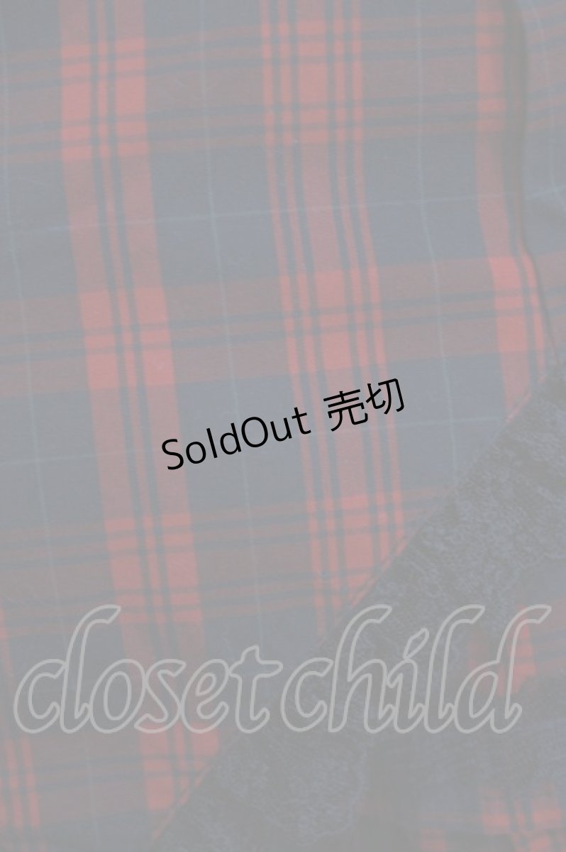 画像4: PUTUMAYO / タブリエ付スカート  赤×黒 H-26-03-14-1010-PT-TO-AK-ZH (4)