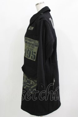 画像2: HN+DIE / カスタムコート  黒 H-26-03-14-1012-HN-CO-KB-ZH