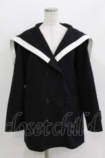 画像1: Amilige / セーラーカラーメルトンコート  ブラック H-26-03-14-1013-PU-CO-KB-ZTC028 (1)