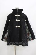 Qutie Frash / ポンチョコート  ブラック H-26-03-14-1014-QU-JA-KB-ZH