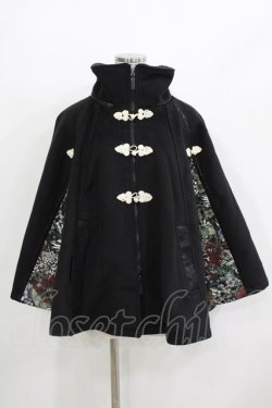 画像1: Qutie Frash / ポンチョコート  ブラック H-26-03-14-1014-QU-JA-KB-ZH