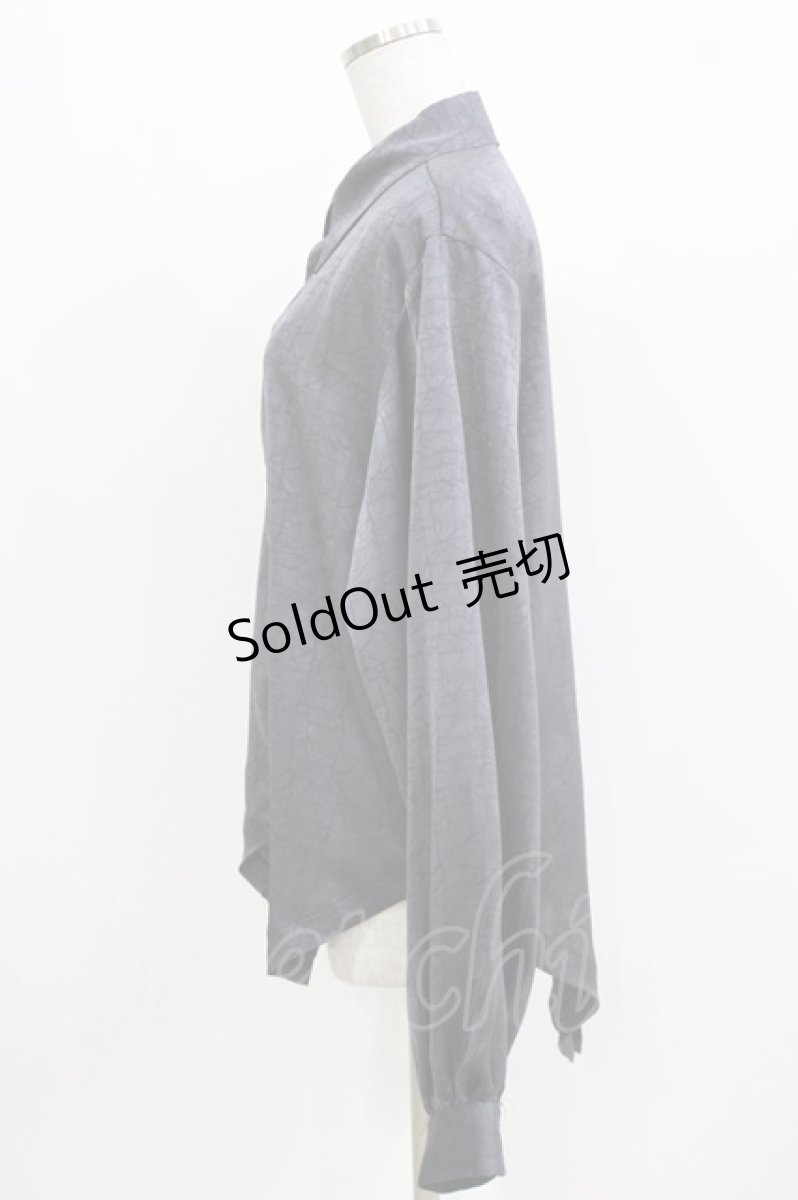 画像2: Deorart / ジャガード柄ヴァンパイアドレスシャツ L ブラック H-26-03-14-1021-PU-BL-KB-ZH (2)