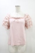PINK HOUSE / ローンフリル袖使いカットソー Free ピンク H-26-03-14-055-LO-TO-NS-ZH