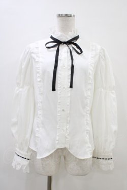 画像1: Eri Aino's collaboration / シャーロットの水曜日ブラウス L 白 H-26-03-14-057-PU-BL-NS-ZH