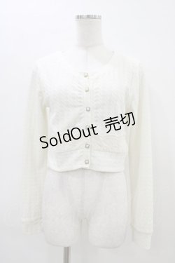 画像1: LIZ LISA / レース切替カーディガン Free オフ H-26-03-14-058-LO-TO-NS-ZH