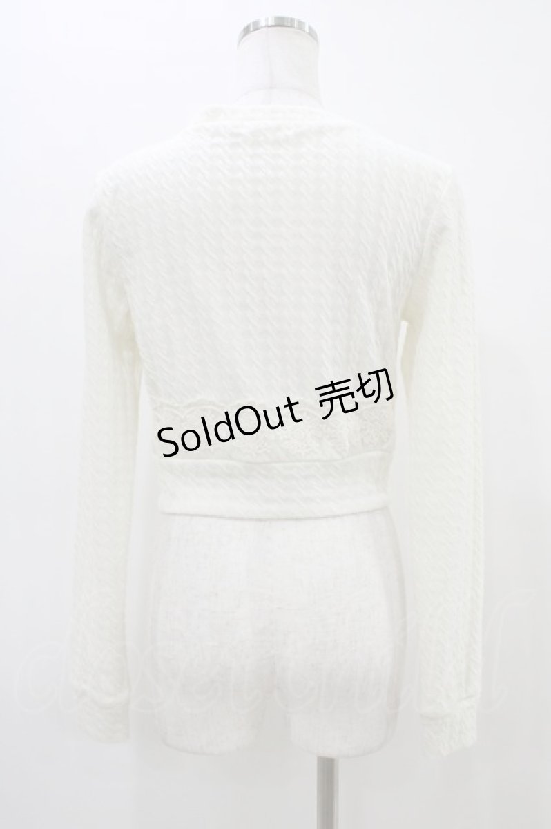 画像2: LIZ LISA / レース切替カーディガン Free オフ H-26-03-14-058-LO-TO-NS-ZH (2)