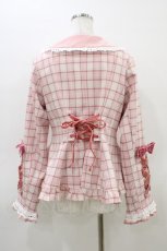 画像2: Chalmiere / タータンチェックジャケット M ピンク H-26-03-14-062-0-JA-NS-ZH (2)