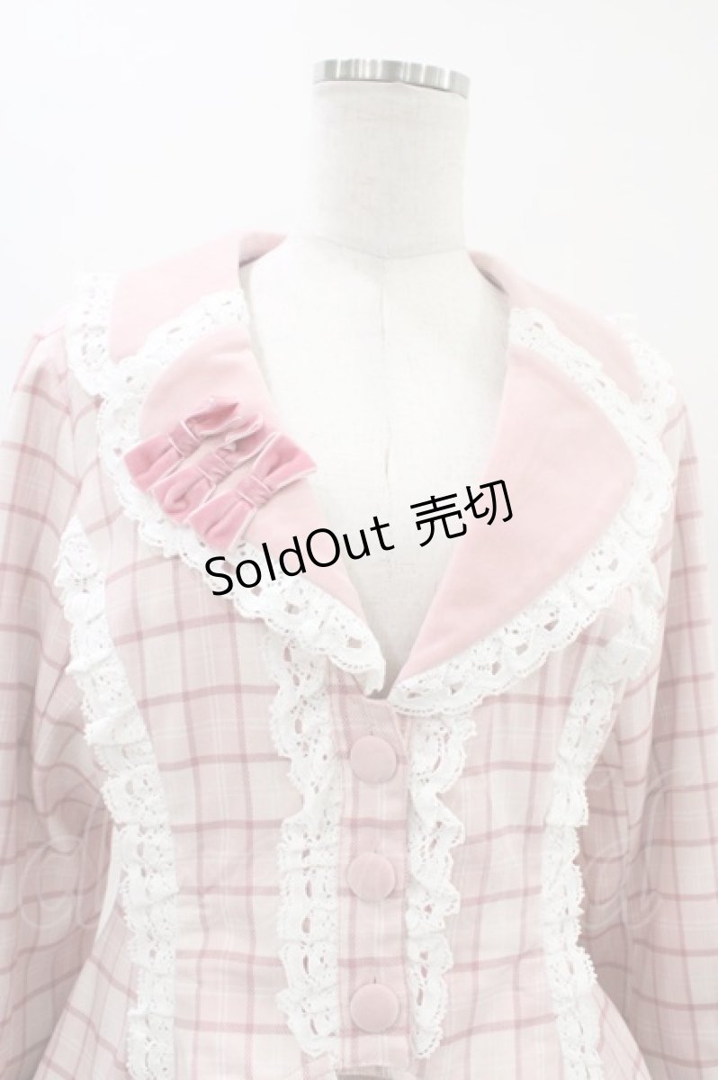 画像4: Chalmiere / タータンチェックジャケット M ピンク H-26-03-14-062-0-JA-NS-ZH (4)