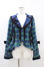画像1: Chalmiere / タータンチェックジャケット M グリーン H-26-03-14-063-0-JA-NS-ZH (1)