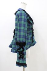 画像3: Chalmiere / タータンチェックジャケット M グリーン H-26-03-14-063-0-JA-NS-ZH (3)