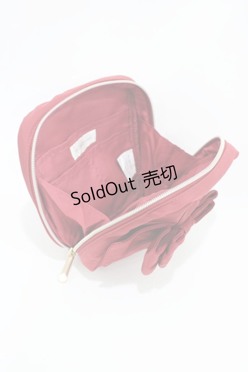 画像2: m petit by misako / AMリボンスクエアポーチ  レッド H-26-03-14-012-LO-ZA-NS-ZH (2)