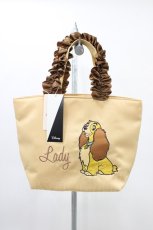 画像1: Maison de FLEUR / わんわん物語/フリルハンドルトートバッグ/Lady  イエロー H-26-03-14-013-LO-BG-NS-ZH (1)