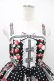 画像4: Angelic Pretty / 摘みたていちごジャンパースカートSet Free ブラック H-26-03-14-015-AP-OP-NS-ZH (4)