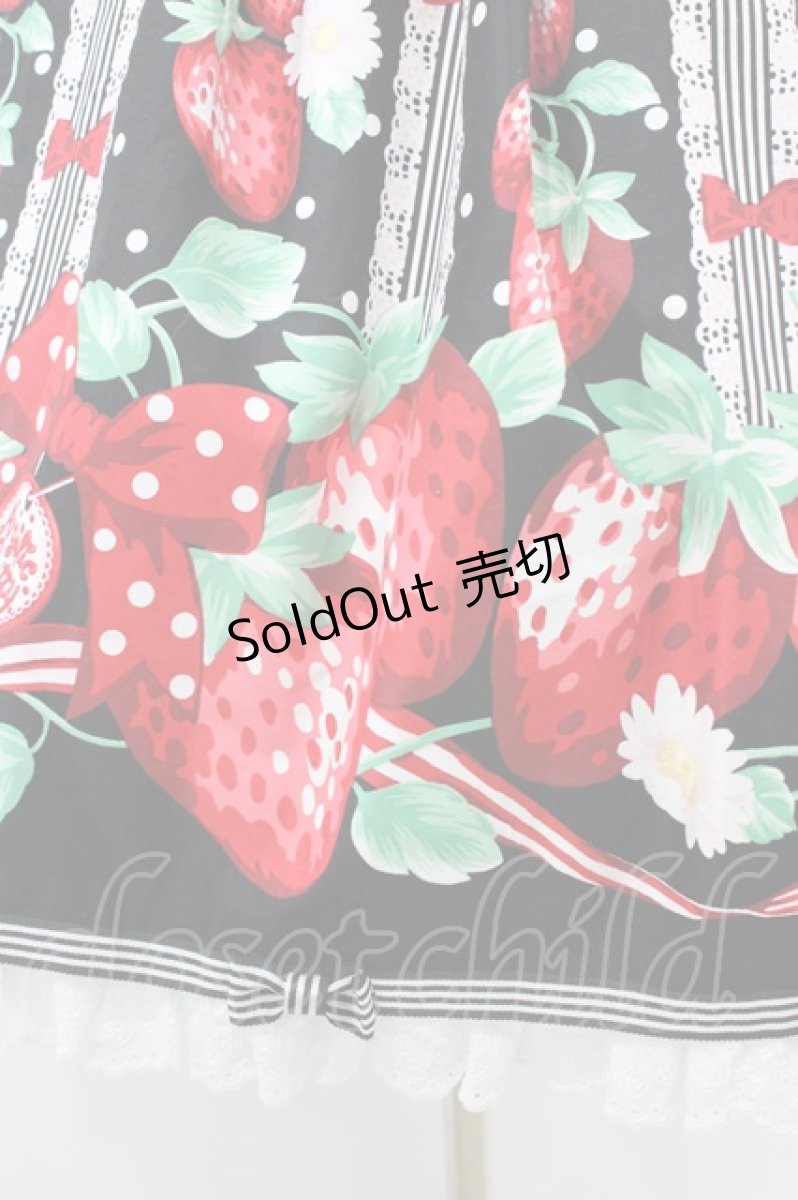 画像5: Angelic Pretty / 摘みたていちごジャンパースカートSet Free ブラック H-26-03-14-015-AP-OP-NS-ZH (5)