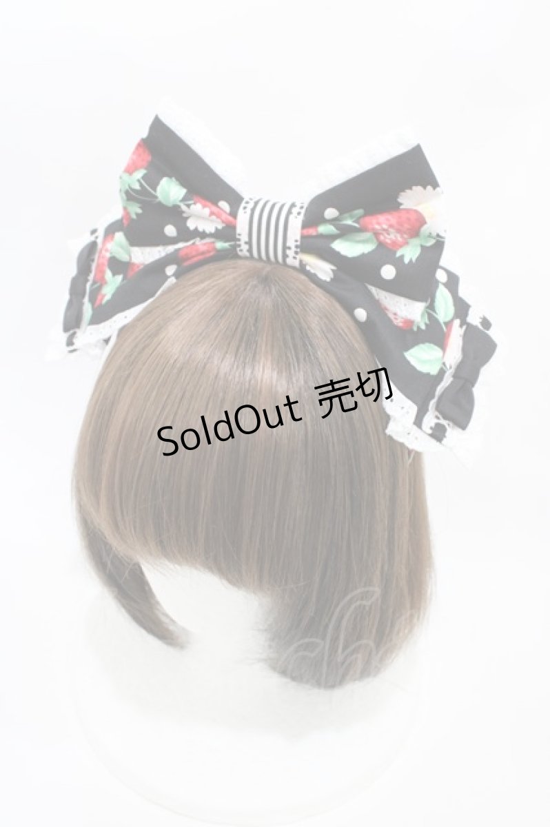 画像6: Angelic Pretty / 摘みたていちごジャンパースカートSet Free ブラック H-26-03-14-015-AP-OP-NS-ZH (6)