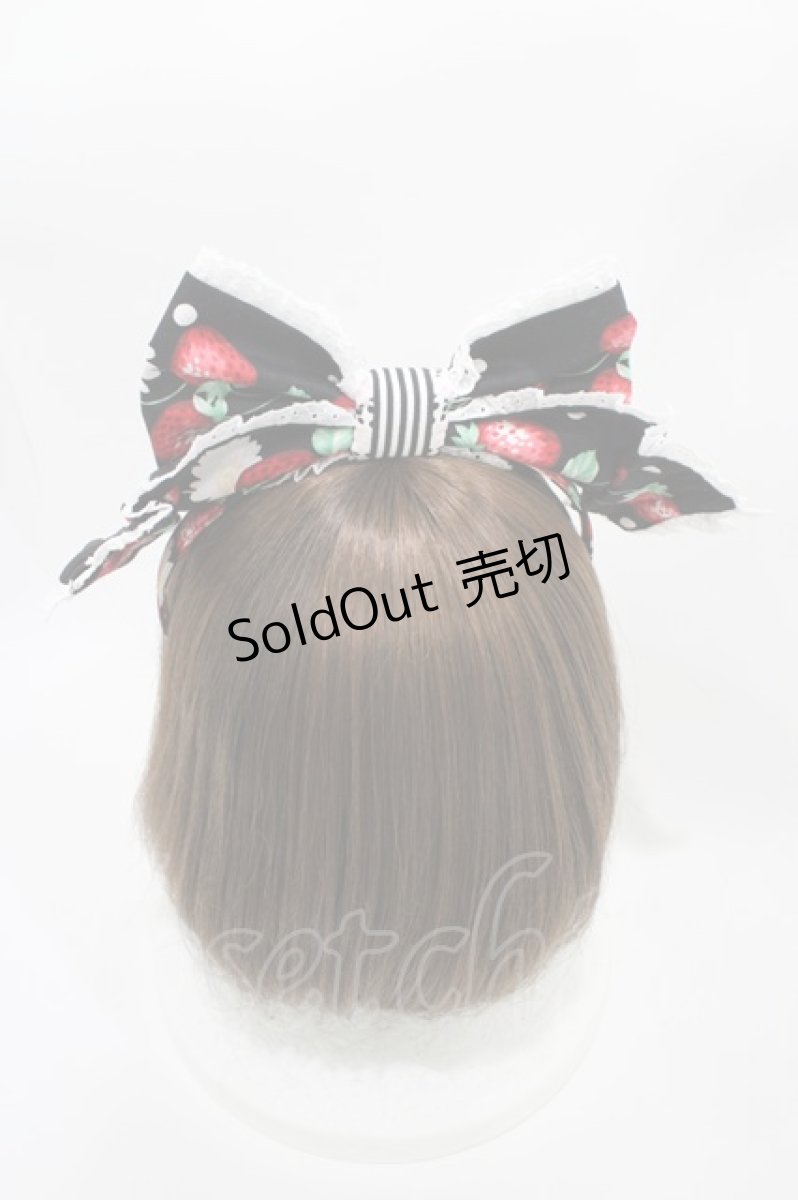 画像7: Angelic Pretty / 摘みたていちごジャンパースカートSet Free ブラック H-26-03-14-015-AP-OP-NS-ZH (7)