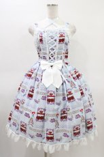 画像1: metamorphose / Disney Alice in Wonderlandジャンパースカートセット サイズ1(通常サイズ) サックス H-26-03-14-016-ME-OP-NS-ZH (1)