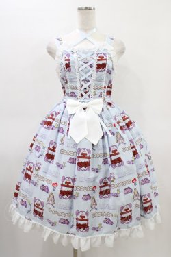 画像1: metamorphose / Disney Alice in Wonderlandジャンパースカートセット サイズ1(通常サイズ) サックス H-26-03-14-016-ME-OP-NS-ZH