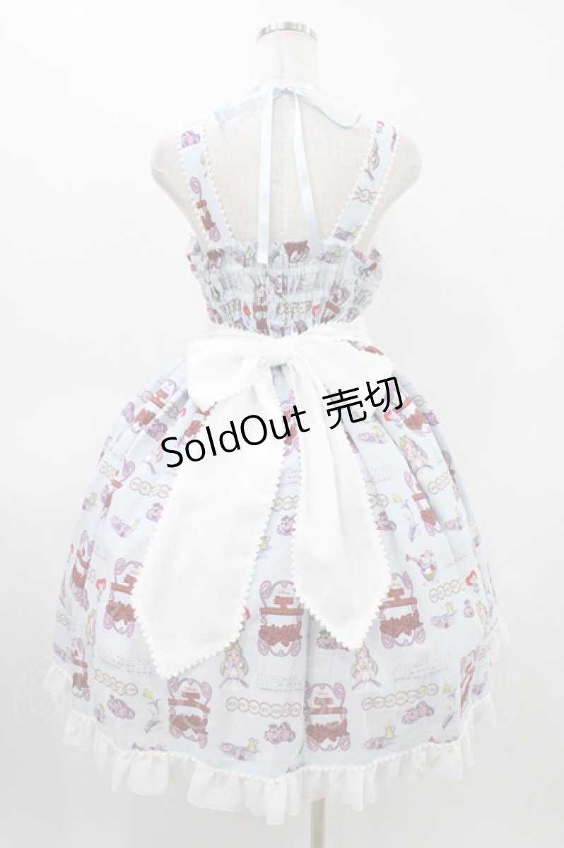 画像2: metamorphose / Disney Alice in Wonderlandジャンパースカートセット サイズ1(通常サイズ) サックス H-26-03-14-016-ME-OP-NS-ZH (2)
