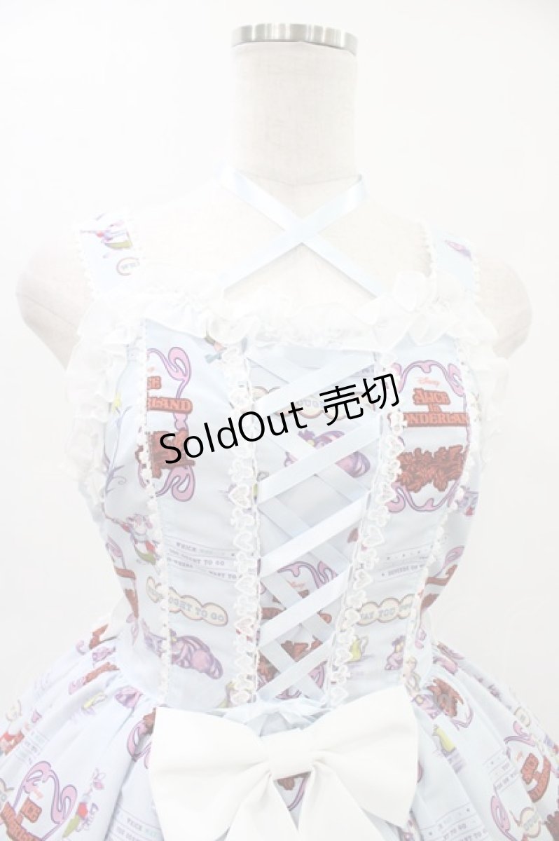 画像4: metamorphose / Disney Alice in Wonderlandジャンパースカートセット サイズ1(通常サイズ) サックス H-26-03-14-016-ME-OP-NS-ZH (4)