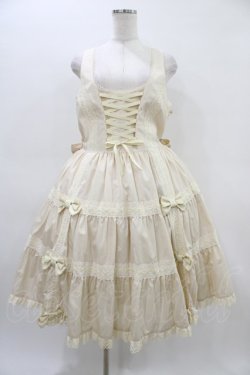 画像1: metamorphose / 【プラスサイズ】木漏れ日のトロイメライ ティアードジャンパースカート プラスサイズ 生成り H-26-03-14-017-ME-OP-NS-ZH