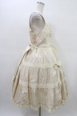 画像3: metamorphose / 【プラスサイズ】木漏れ日のトロイメライ ティアードジャンパースカート プラスサイズ 生成り H-26-03-14-017-ME-OP-NS-ZH (3)