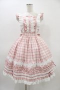 Chalmiere / タータンチェックジャンパースカート M ピンク H-26-03-14-018-0-OP-NS-ZH