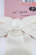 画像3: m petit by misako / TT*AMリボンバレッタ  オフ H-26-03-14-002-LO-AC-NS-ZH (3)