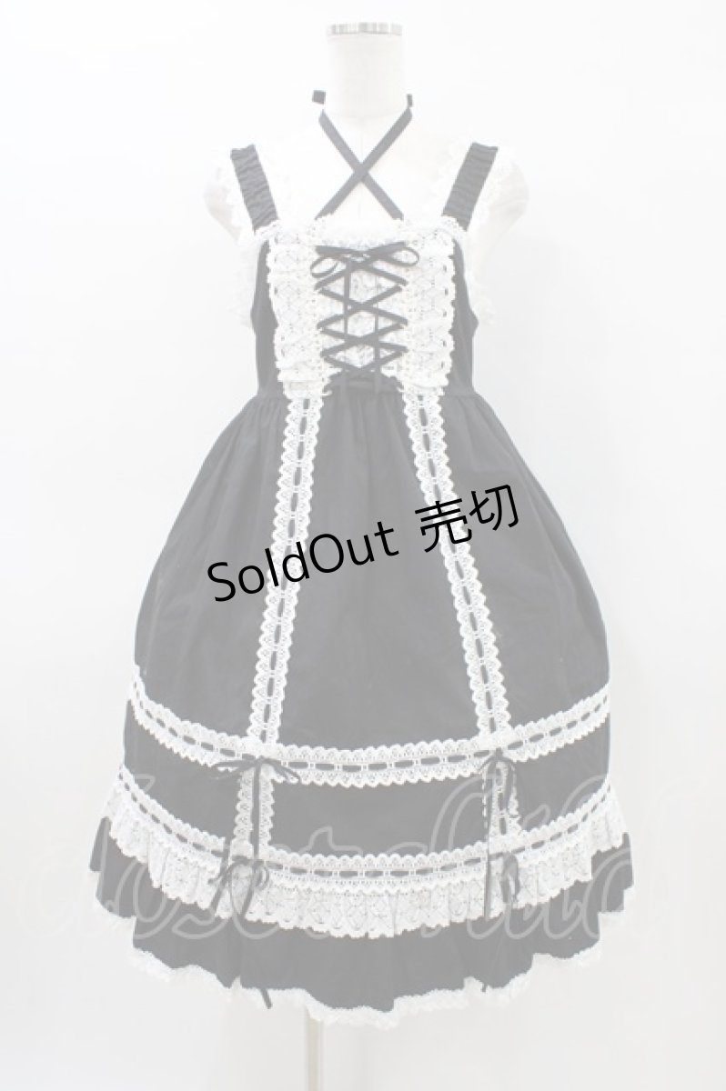 画像1: BABY,THE STARS SHINE BRIGHT / ベビードールジャンパースカート Free ブラック H-26-03-14-025-BA-OP-NS-ZH (1)