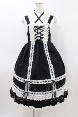 画像1: BABY,THE STARS SHINE BRIGHT / ベビードールジャンパースカート Free ブラック H-26-03-14-025-BA-OP-NS-ZH (1)