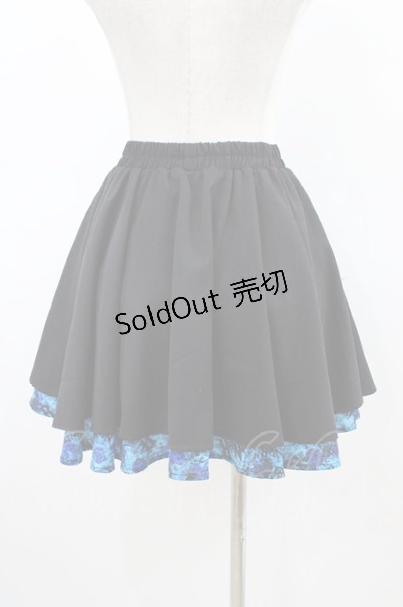 画像2: NieR Clothing / ZIPスカート  黒×青 H-26-03-15-035-PU-SK-KB-ZH (2)