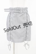 NieR Clothing / ダブルベルトミニスカート  グレー H-26-03-15-037-PU-SK-KB-ZH