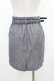 画像2: NieR Clothing / ダブルベルトミニスカート  グレー H-26-03-15-037-PU-SK-KB-ZH (2)