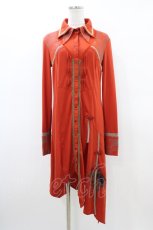 画像1: Ozz oneste / アシメデザインロングシャツ  オレンジ H-26-03-15-038-OO-BL-KB-ZH (1)