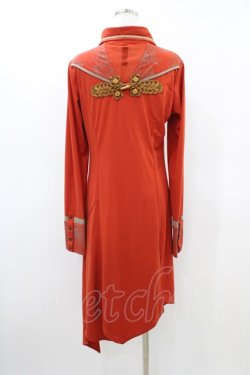 画像2: Ozz oneste / アシメデザインロングシャツ  オレンジ H-26-03-15-038-OO-BL-KB-ZH