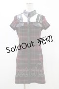 KILL STAR / チェックシャツワンピース M ボルドー×ブラック H-26-03-15-039-SL-OP-KB-ZH