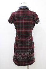 画像2: KILL STAR / チェックシャツワンピース M ボルドー×ブラック H-26-03-15-039-SL-OP-KB-ZH (2)