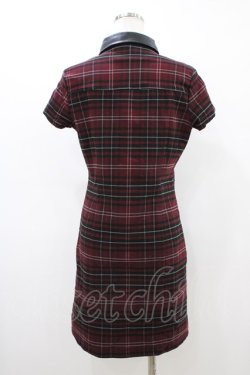 画像2: KILL STAR / チェックシャツワンピース M ボルドー×ブラック H-26-03-15-039-SL-OP-KB-ZH