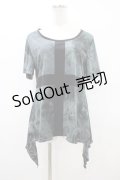 ACDC RAG / サイドロングTシャツ  グレー×ブラック H-26-03-15-043-PU-TO-KB-ZH