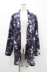 画像1: NieR Clothing / プリント羽織  和柄九尾/黒 H-26-03-15-044-PU-TO-KB-ZH (1)