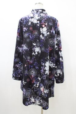 画像2: NieR Clothing / プリント羽織  和柄九尾/黒 H-26-03-15-044-PU-TO-KB-ZH