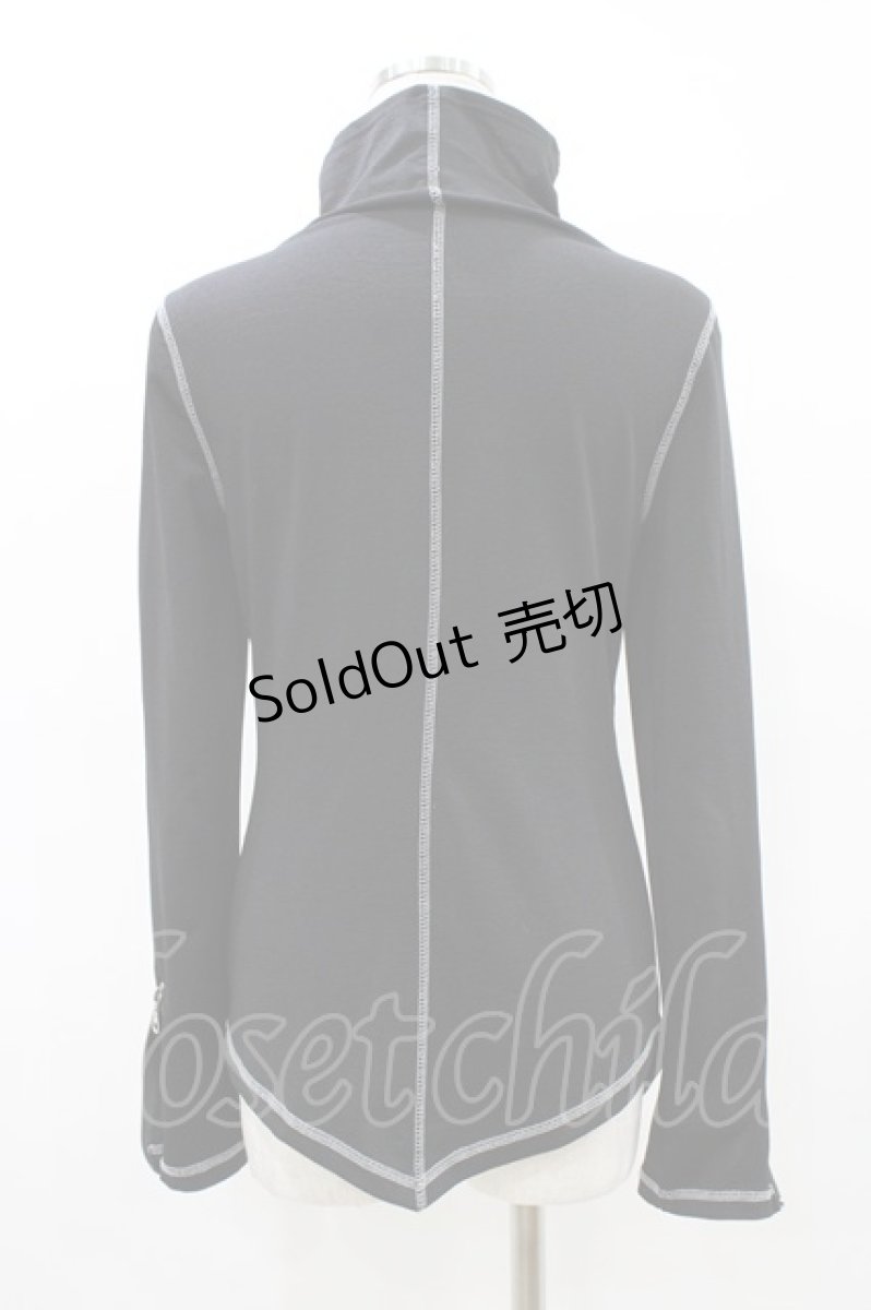 画像2: Ozz On / ギャザーハイネックZIPトップス  ブラック H-26-03-15-045-OO-TO-KB-ZH (2)