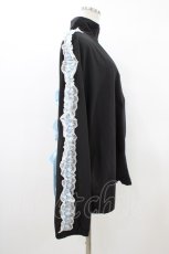 画像3: NieR Clothing / レースフリルZIP OUTER  黒×サックス H-26-03-15-046-PU-JA-KB-ZH (3)