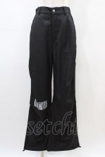 画像1: NieR Clothing / ロゴ刺繍パンツ  黒 H-26-03-15-006-PU-PA-KB-ZH (1)