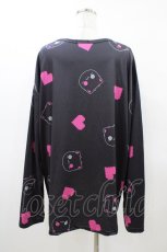 画像2: NieR Clothing / プリントLONG CUTSEW  ブラック×ピンクシエル H-26-03-15-050-PU-TO-KB-ZH (2)