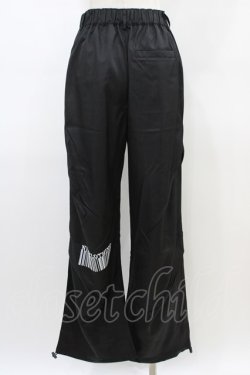 画像2: NieR Clothing / ロゴ刺繍パンツ  黒 H-26-03-15-006-PU-PA-KB-ZH