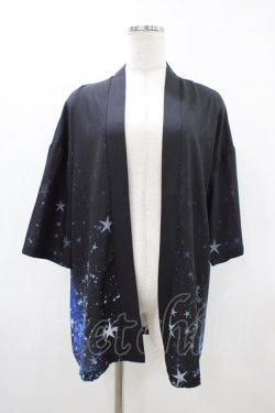 画像1: NieR Clothing / プリント半袖羽織  黒 H-26-03-15-051-PU-TO-KB-ZH