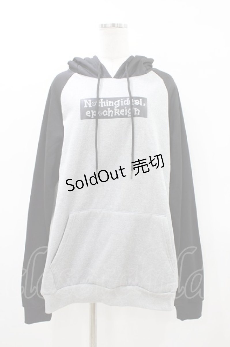 画像1: NieR Clothing / うさ耳フードプルパーカー  黒×グレー H-26-03-15-055-PU-TO-KB-ZT308 (1)