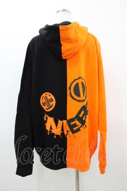 画像2: NieR Clothing / TWO-TONE ZIP PARKA  黒×オレンジ H-26-03-15-057-PU-TO-KB-ZH