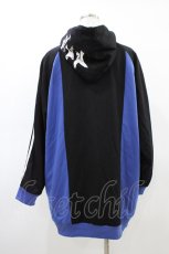 画像2: NieR Clothing / 防寒フードブルゾン  黒×青 H-26-03-15-059-PU-JA-KB-ZH (2)